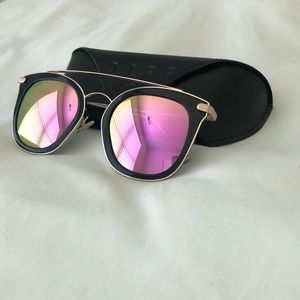 ZOEY -PINK MIRROR LENS - Polarized / Dark Tortoise